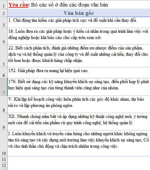 2 cách xóa ký tự số ở đầu đoạn văn bản trong Excel cực nhanh