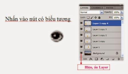 Ẩn/hiện Layer trong Photoshop