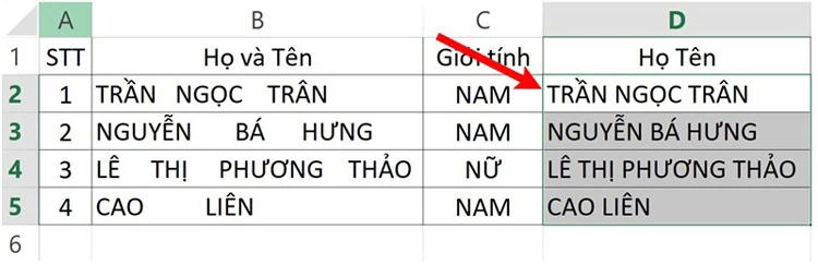 Cách sử dụng hàm TRIM trong Excel cực đơn giản có thể bạn chưa biết - hình 2