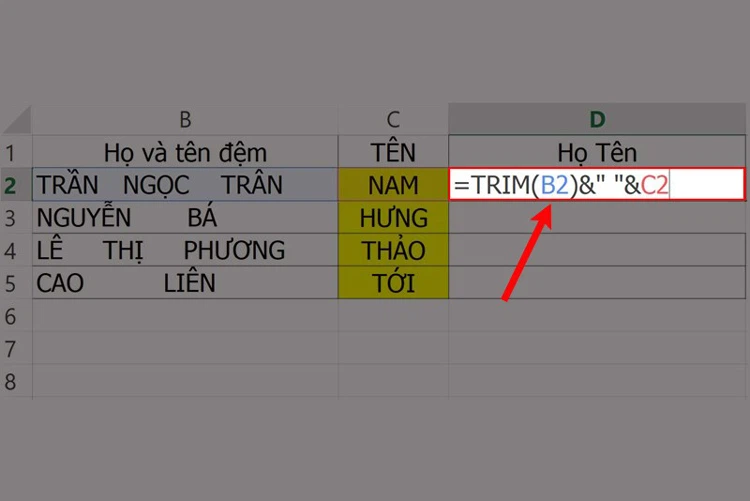 Cách sử dụng hàm TRIM trong Excel cực đơn giản có thể bạn chưa biết - hình 5