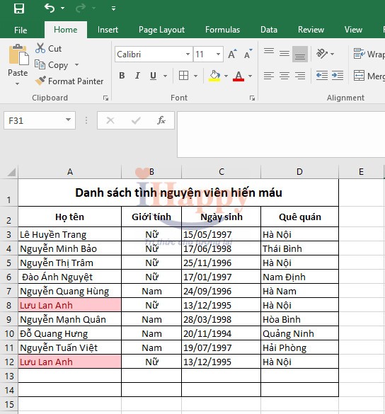 Cách tìm và kiểm tra dữ liệu trùng lặp trong Excel nhanh và chuẩn