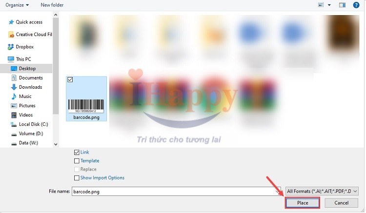 Hướng dẫn cách tạo mã vạch trong illustrator bằng nguồn Barcode (Bước 7)