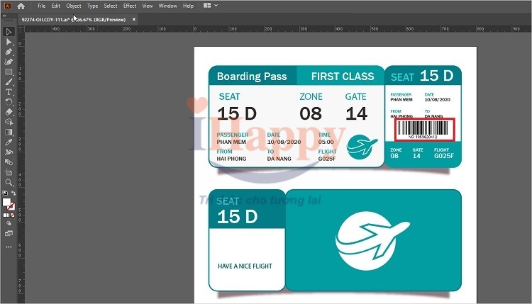 Hướng dẫn cách tạo mã vạch trong illustrator bằng nguồn Barcode (Bước 8)