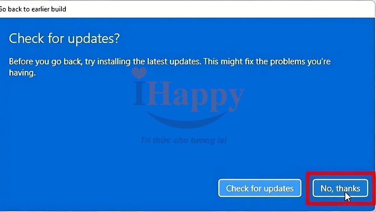 Cách hạ Win 11 xuống Win 10 quá 10 ngày không mất dữ liệu bước 3