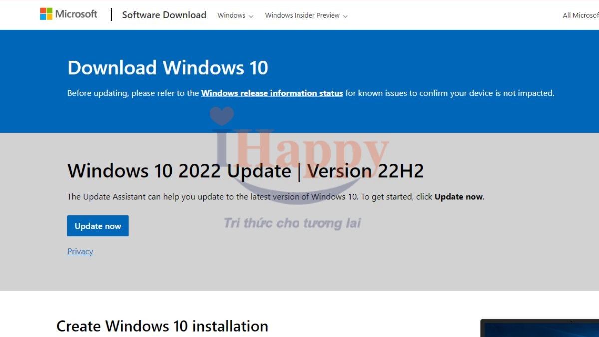 Các hạ Win 11 xuống Win 10 bằng MediaCreationTool bước 1