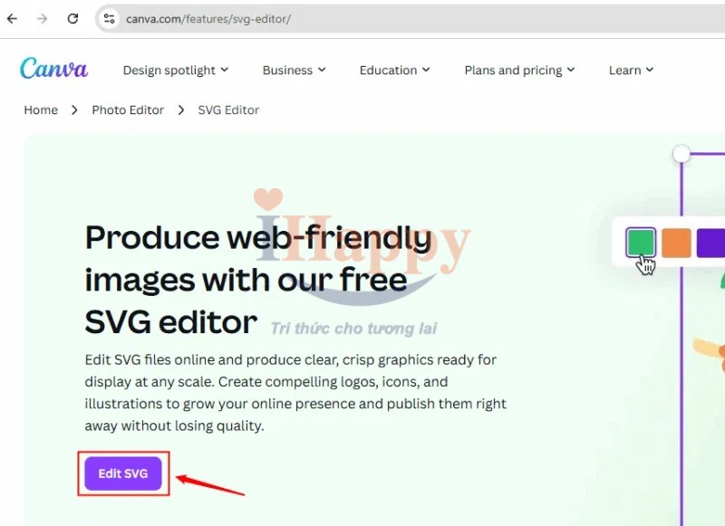 Chỉnh sửa file SVG trong trình chỉnh sửa hình ảnh