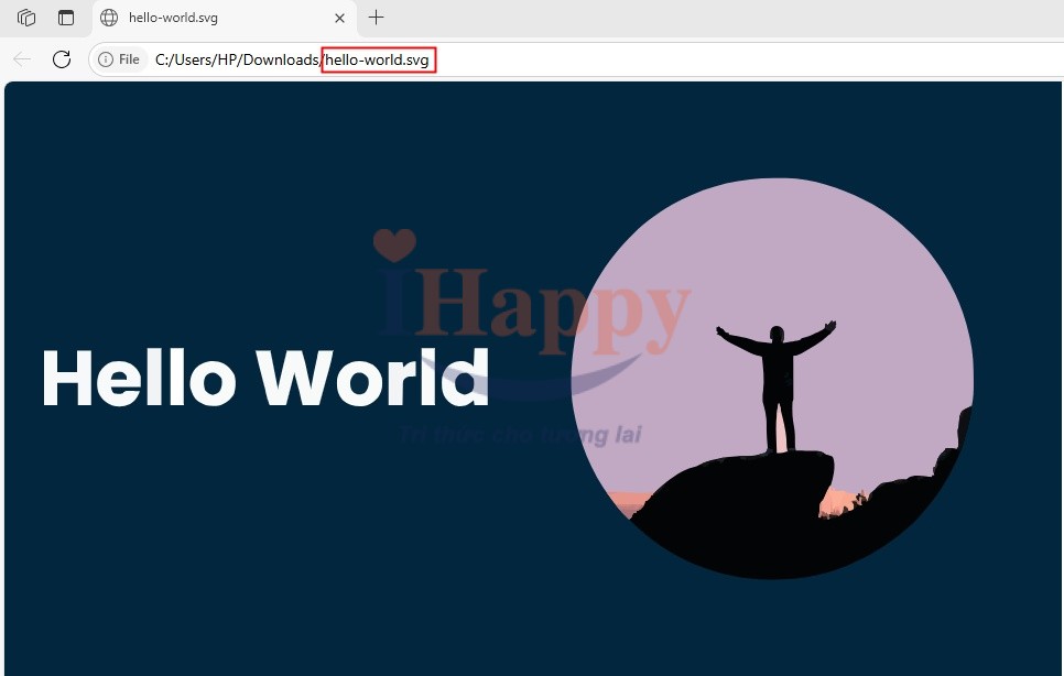 Xem file SVG trong trình duyệt
