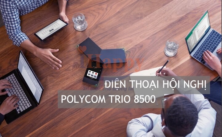 Hình ảnh họp trực tuyến qua thiết bị Polycom