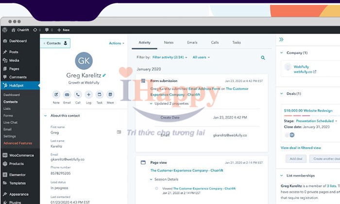 Hubspot còn tập trung tối ưu hóa toàn bộ hành trình khách hàng thay vì chỉ trải nghiệm qua email.